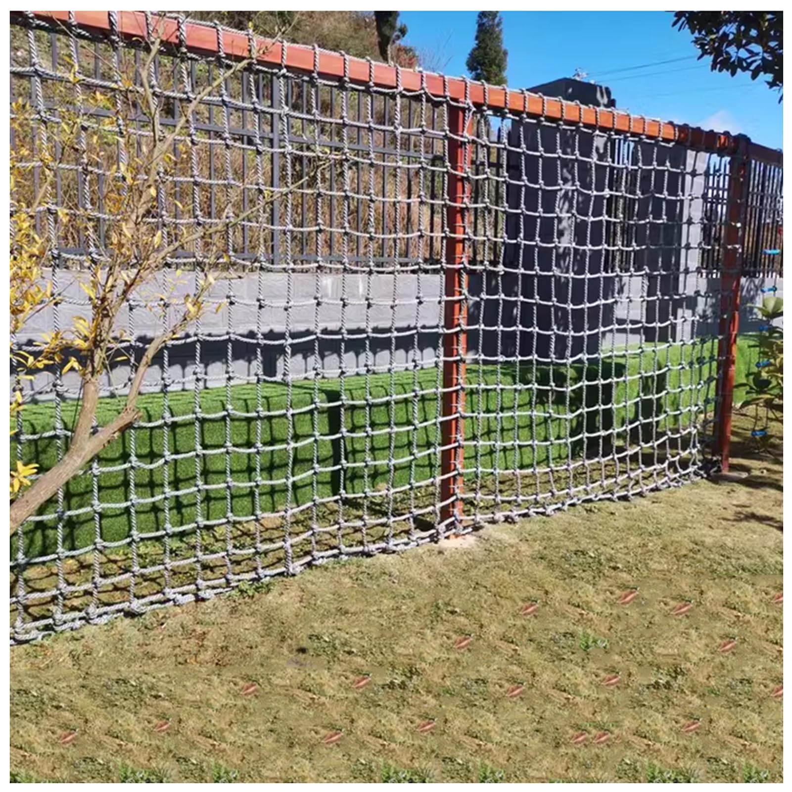 Rete C da arrampicata per bambini 2,5 x 2,5 m poliestere parco giochi rete sicura per uso interno esterno bambini protezione ideale arrampicata gioco Equinn per bambini attivi