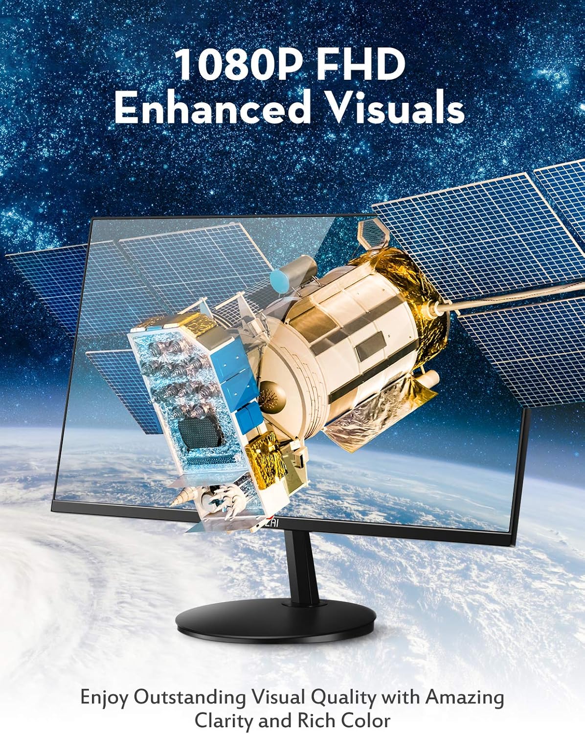 Get Special Price Computer Monitor - AUZAI 24 inch 1080p FHD LED Computer Monitor for Business - 75Hz with HDMI and VGA Port, Tilt Adjustment, 178° Wide View Angle, 3-Sided Micro Edge Design
