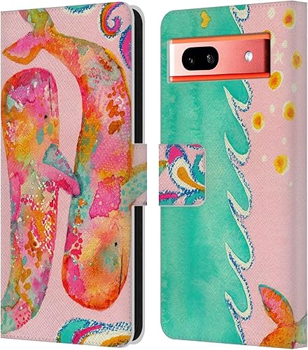 Vista 16 de Head Case Designs Wyanne Quiet Creative Animals 2 - Funda de piel con licencia oficial para Google Pixel 7a Silencioso creativo