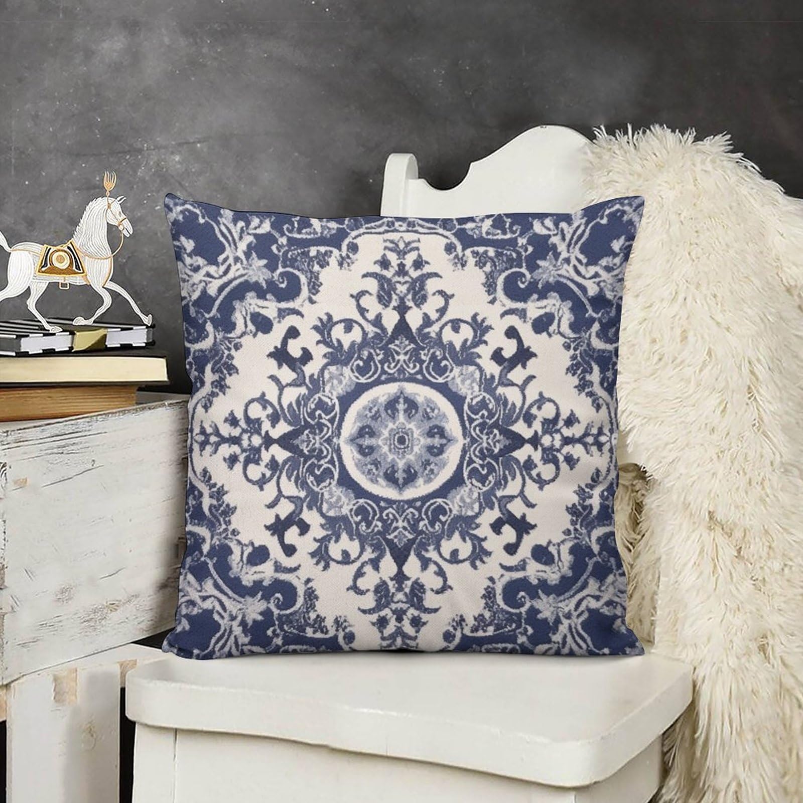Artscope Federe Cuscini in Velluto Minimalista Copricuscino Colorato per la Decorazione Domestica Soggiorno Camera da Letto Divano 30x50cm, Azzurro