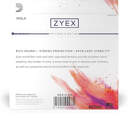 Miniatura 13 de D'Addario Zyex Viola G Medio Medio (DZ413MM)