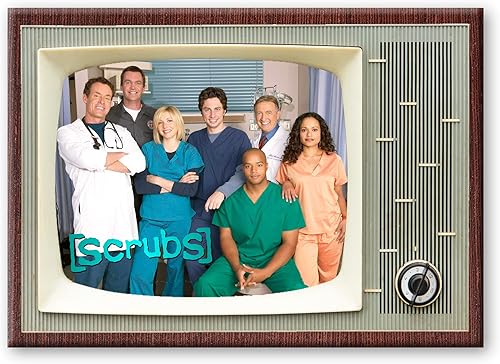 Scrubs - Imán de nevera con diseño retro de TV