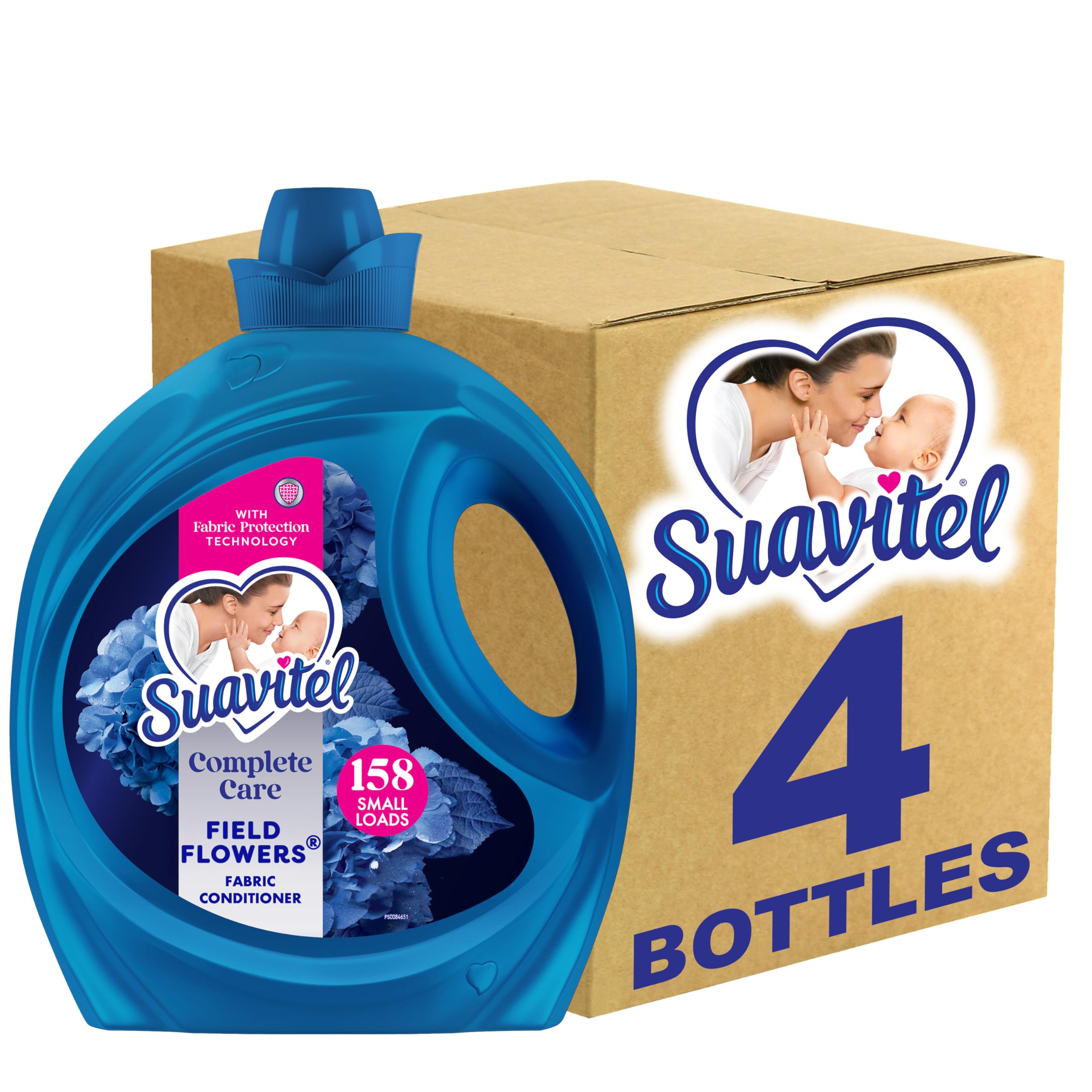 Suavitel Complete Fabric Conditioner, Field Flowers, 158 oz (Pack of 4)