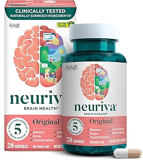 Original Brain Supplement for Memory, Focus & Concentration + Learning & Accuracy with Clinically Tested Nootropics Phosphatidylserine and Neurofactor, Caffeine Free, 28ct Capsules