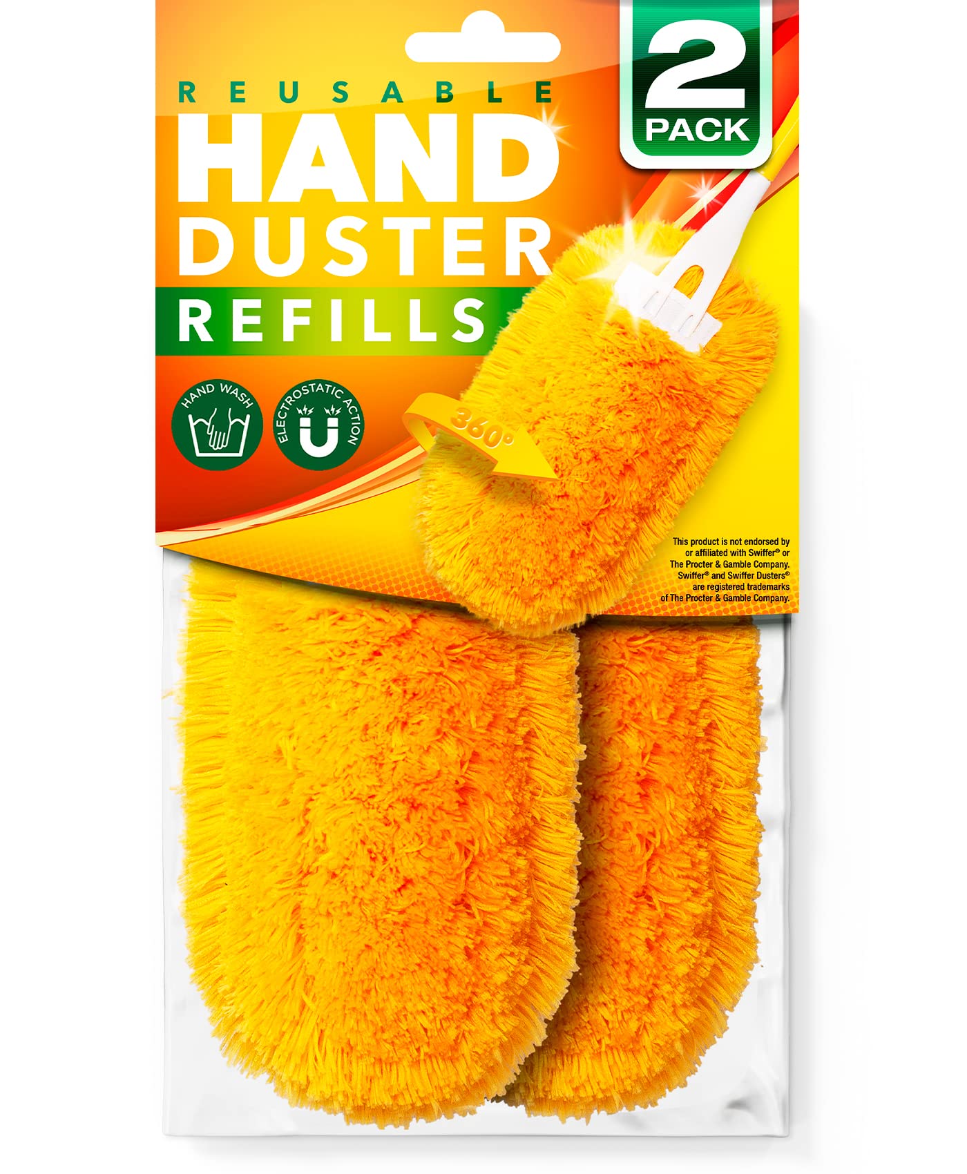 Reusable Duster Refills for Swiffer Duster, 360 Heavy Duty Refills, 2-Pack (Handle is Not Included)