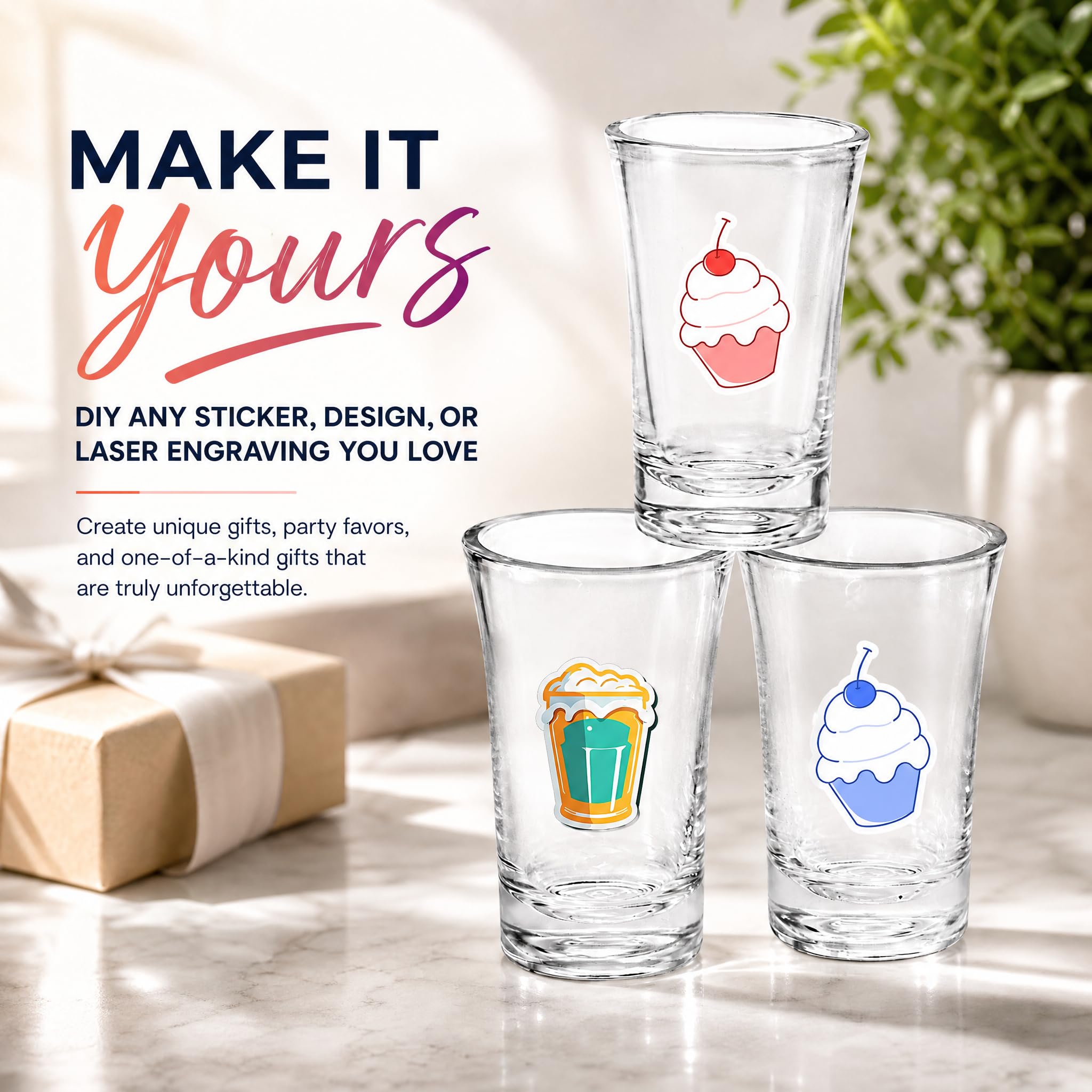 Lot de 144 verres à shot en acrylique de 34 g avec base lourde - Transparent et réutilisable - Pour whisky, liqueur, gelée, cocktail, vodka, rhum, bar à vin