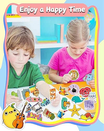 Miniatura 4 de 200 calcomanías para botellas de agua para niños y adolescentes, lindas calcomanías de vinilo estéticas a granel para niños y niñas, divertidos