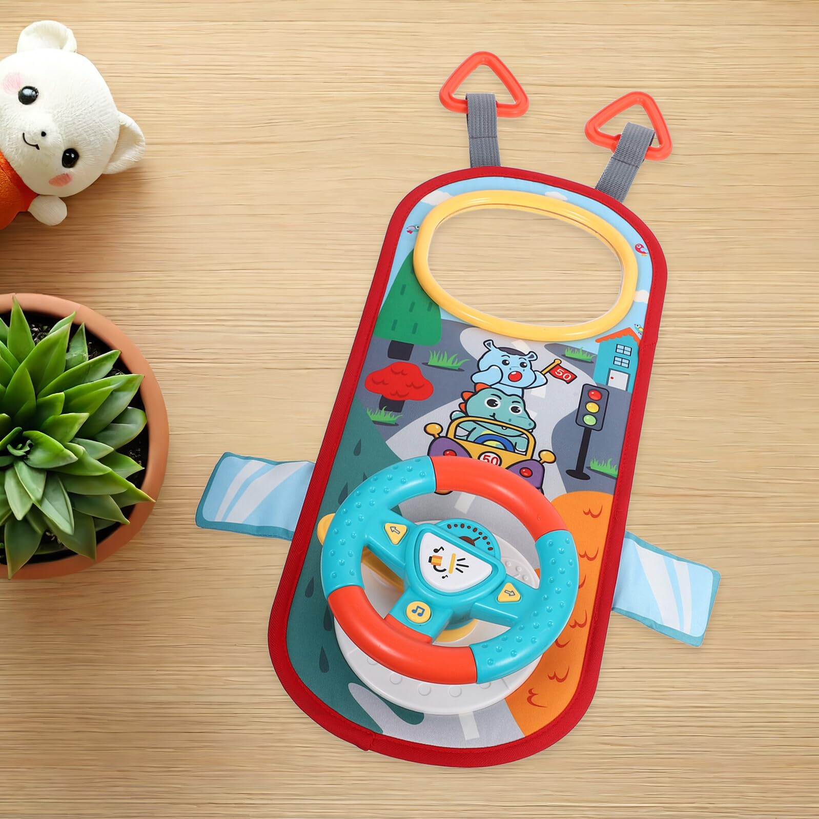 NOLITOY Volante Giocattolo per Simulazione di Guida Gioco Educativo Interattivo per Ragazzi e Ragazze Facile da Installare e Portatile per Attività Indoor e Outdoor