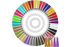 PAXCOO 50pcs Keychain Tassels in Bulk for Jewelry Making