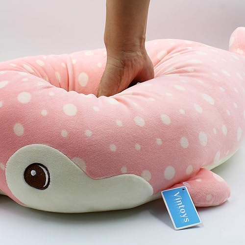 Miniatura 7 de Vintoys Muy suave rosa delfín grande abrazar almohada de peluche muñeca de pez peluche animales de peluche 23.5 pulgadas
