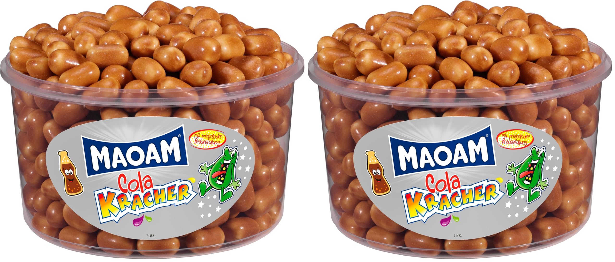 Maoam Cola Crackers 265 Pieces in Round Tin 1193 g (Pack of 2) 1.2 kg (2er Pack)