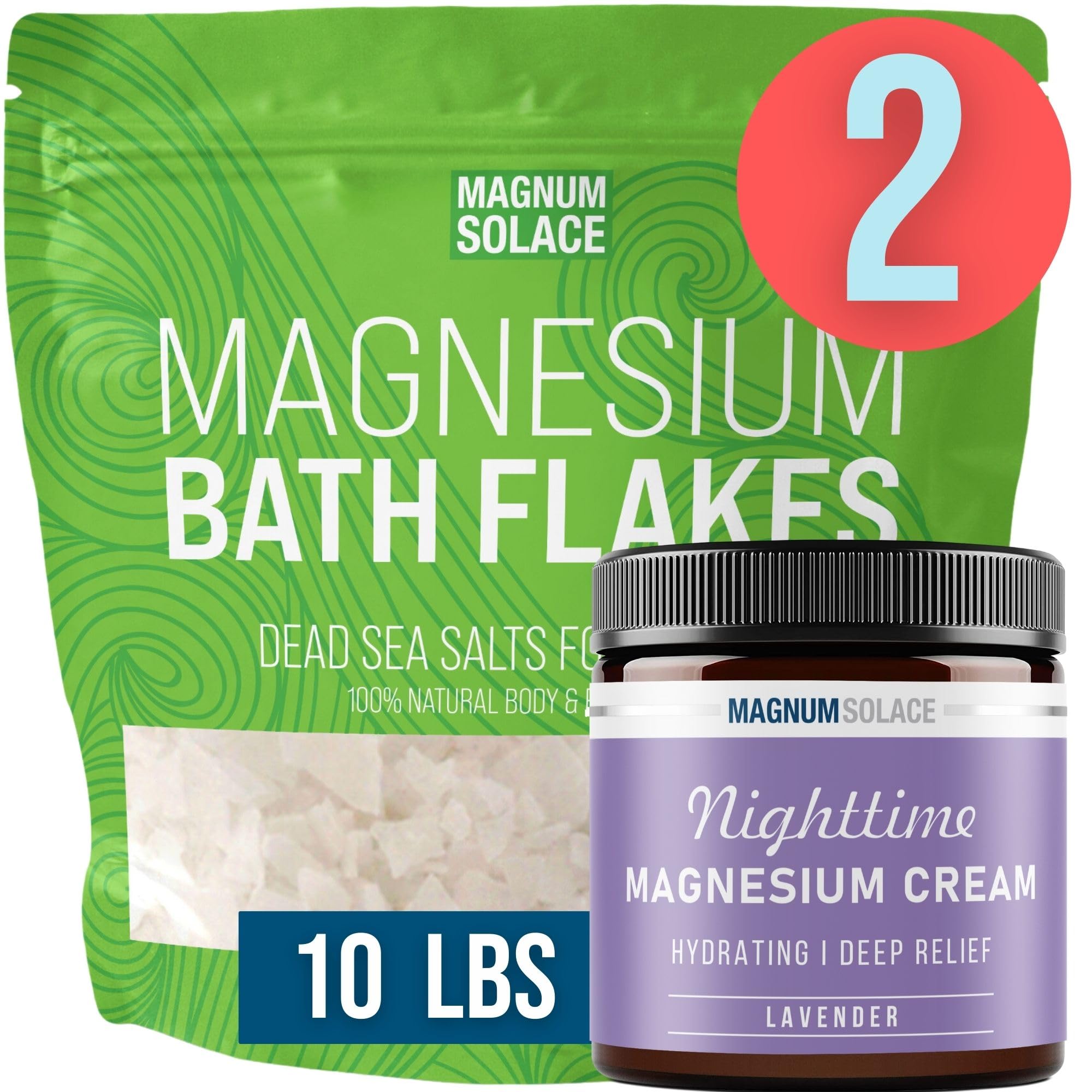 Pure Magnesium Flakes & Cream (2 Item Bundle)