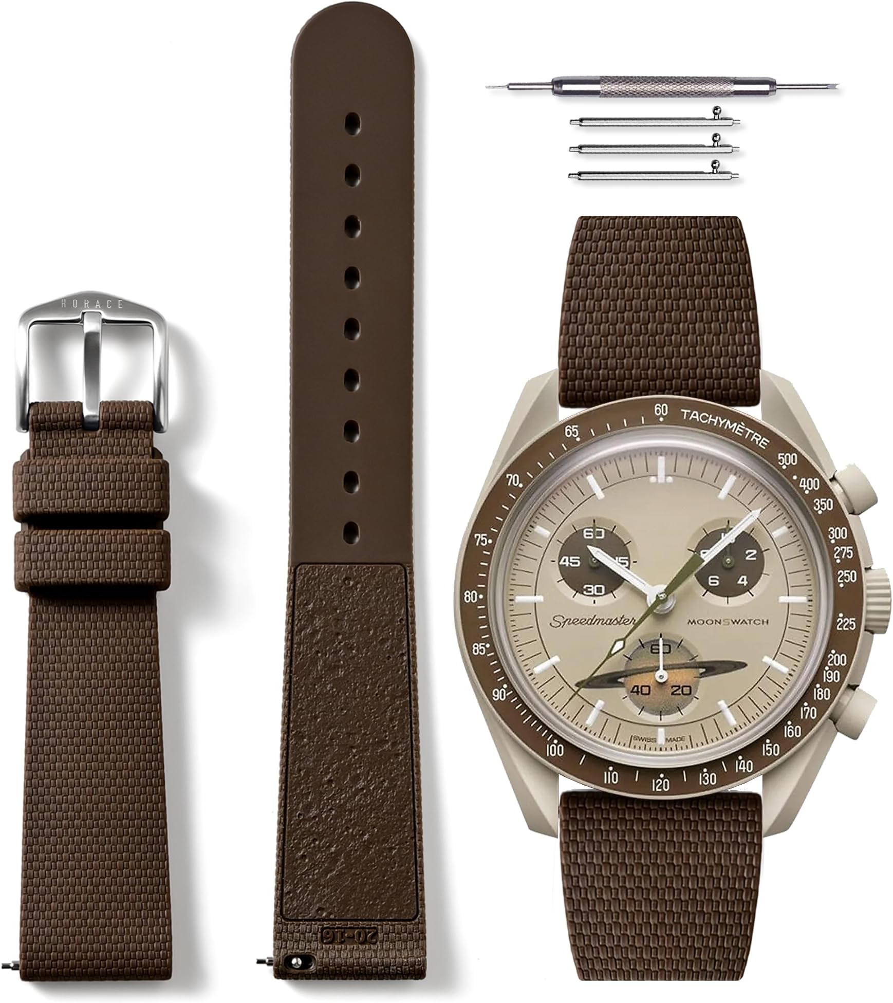 Universal 20mm Liquid Silicone Quick Release Watch Strap Compatible with Omega x Swatch MoonSwatch