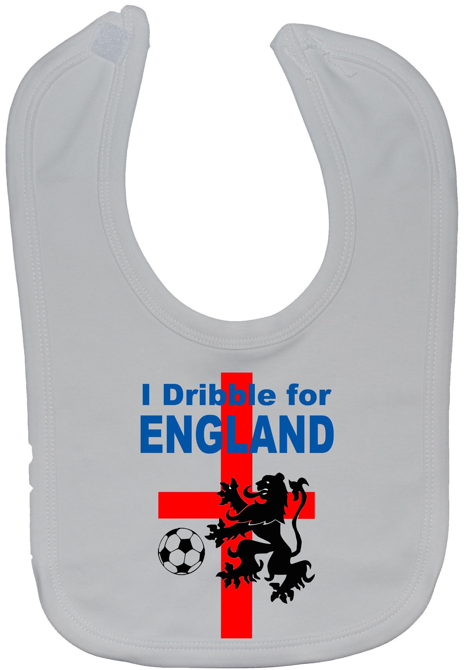 Acce Products I Dribble For England Baby Feeding Bib Touch Attached 0 to approx 3 Years - White