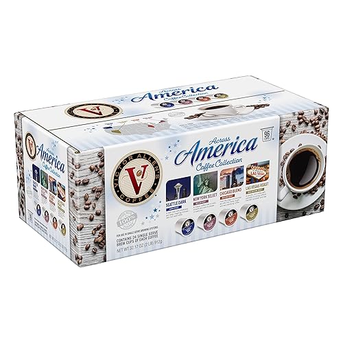 Victor Allen's Coffee Across America - Paquete variado (Seattle Dark, New York Select, Chicago Blend, Las Vegas Roast), 96 unidades, cápsulas de disponible en Yaxa El Salvador