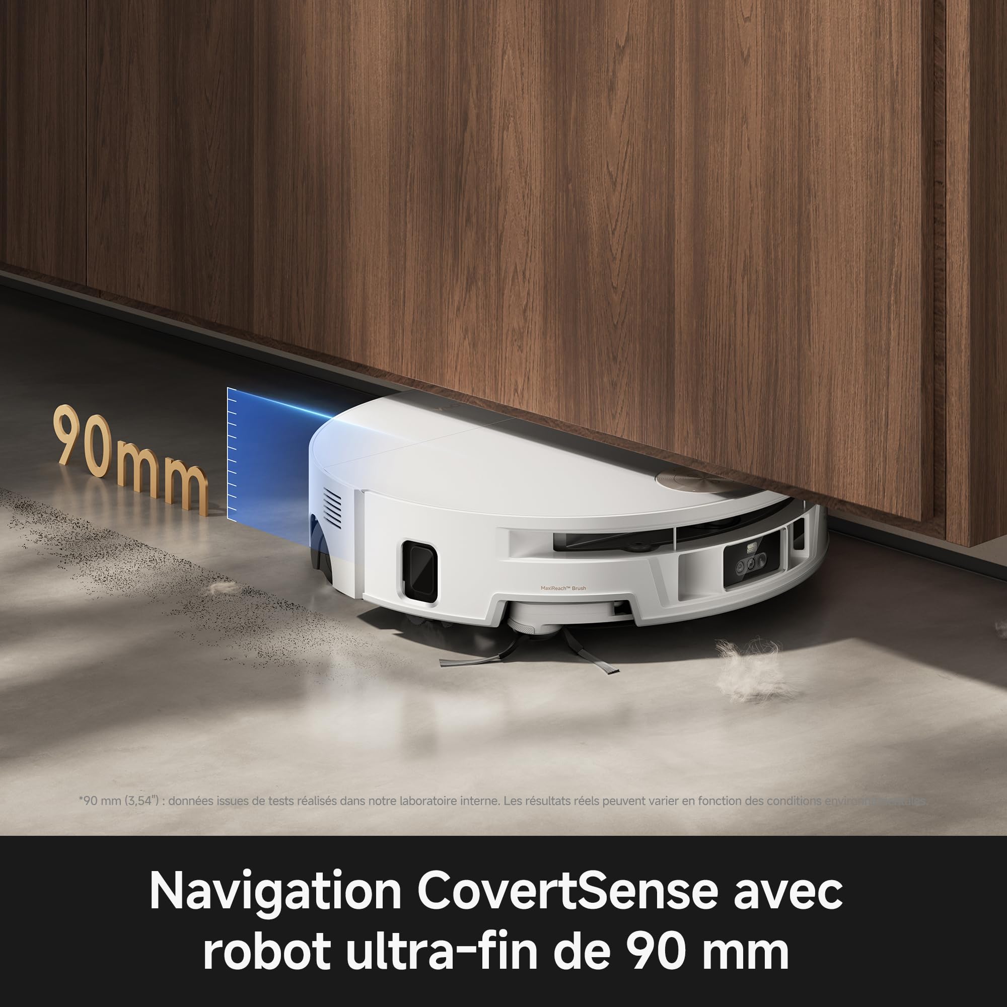 MOVA S70 Ultra Roller Robot aspirateur Laveur 32 000 Pa avec Lavage HydroForce, Navigation CovertSense, Technologie AutoShield, Double Anti-emmêlement, Commande vocale et Station Tout-en-Un