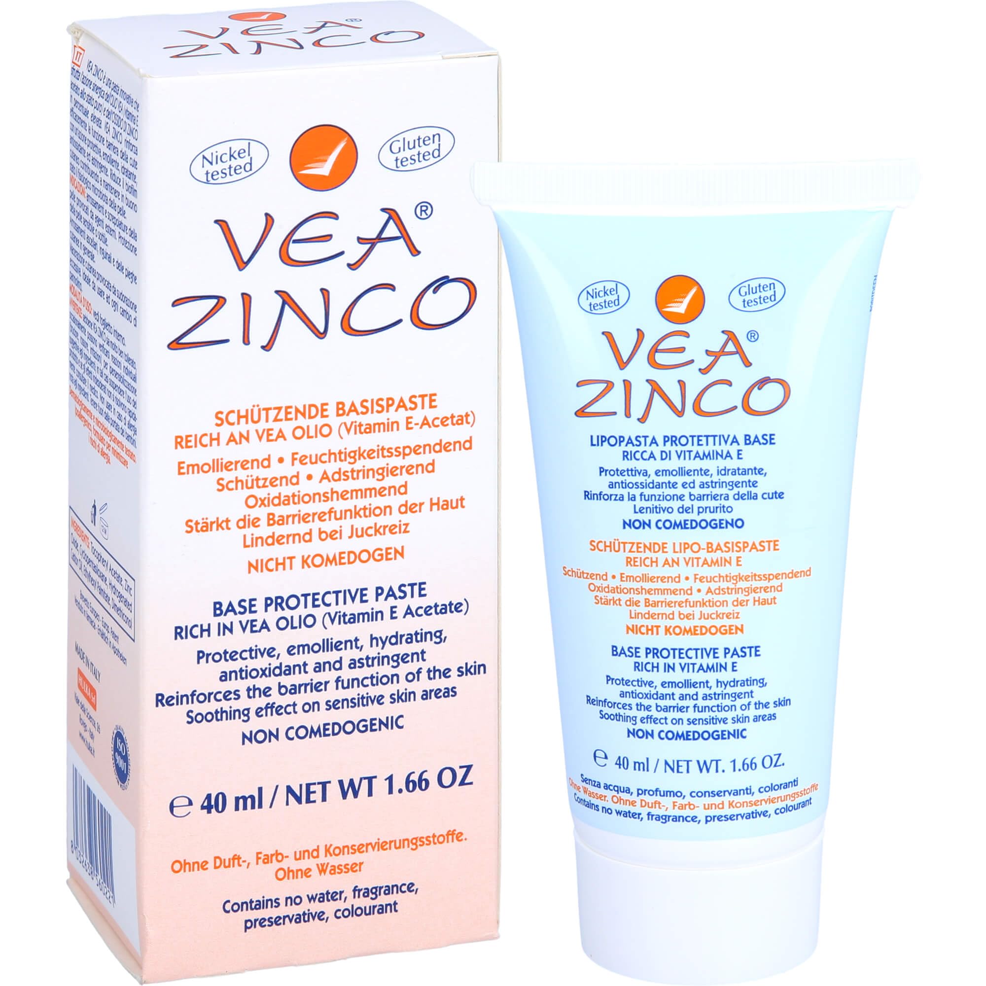 Vea Zinco - Pasta protettiva base all'olio vea, 40 ml (etichetta in lingua italiana non garantita)
