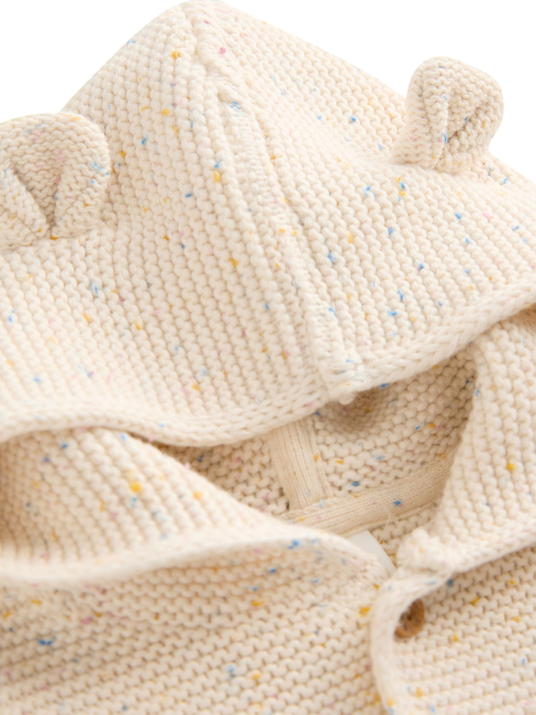 NEXT Unisex Bambino Cardigan in Maglia con Cappuccio per Neonati