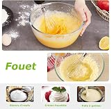 Bonsenkitchen Mixeur Plongeant, 4-en-1 Mixeur Plongeur Multifonction 1000W, 20 Vitesse Réglable, avec Fouet, Hachoir de 500ml et Verre Doseur 700 ml, Robot de Cuisine (HB3203) - 4