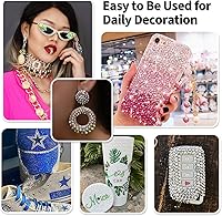 Vista 4 de 3000 PIEZAS SS16 de 4 mm de Resina Diamantes de Imitación de Parte Trasera Plana, Diamantes de Imitación de Esmeralda/Verde Oscuro para Uñas, Vasos