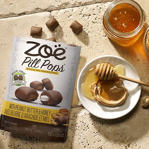 Miniatura 5 de Zoe Zoë Pill Pops for Dogs, Healthy Dog Treats, All Natural Dog Treats to Hide Medication, Peanut Butter with Honey Recipe, 3.5 oz