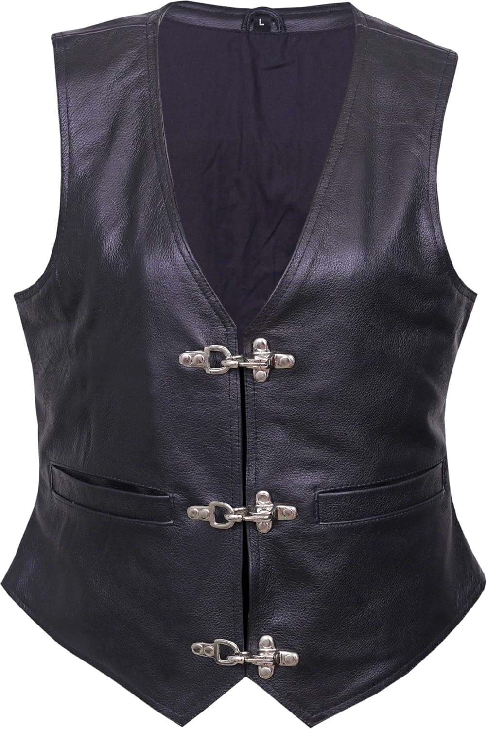 Leather Motorcycle Vest for Women Genuine Leather Vest Motocross Motorbike Riding Club Cruise Vintage