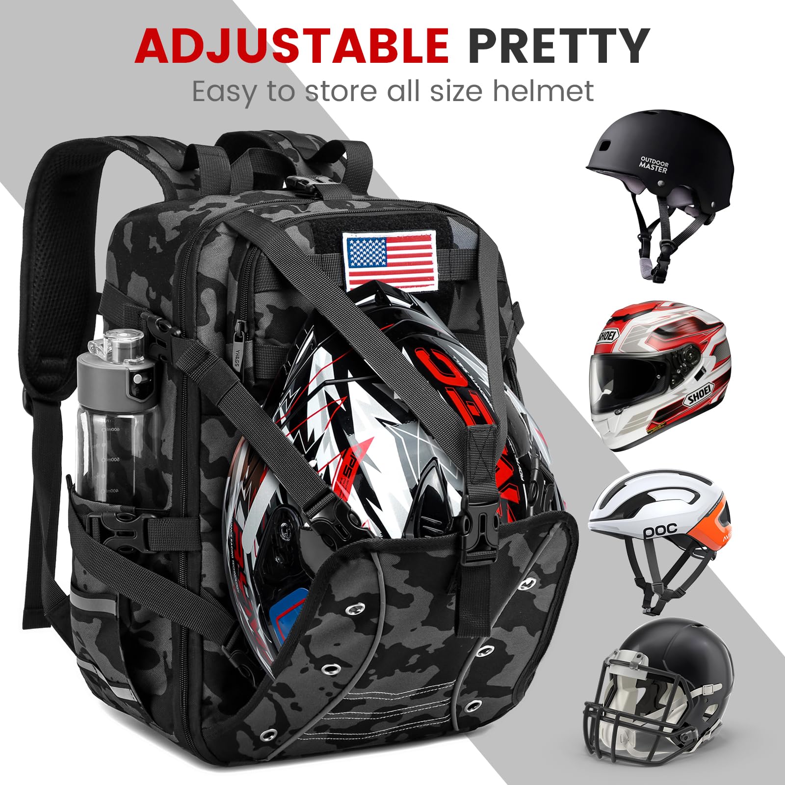 Bolsas para casco de motocicleta, casco impermeable de gran capacidad para hombres, accesorios de motocicleta, bolsa de almacenamiento para casco de ciclismo