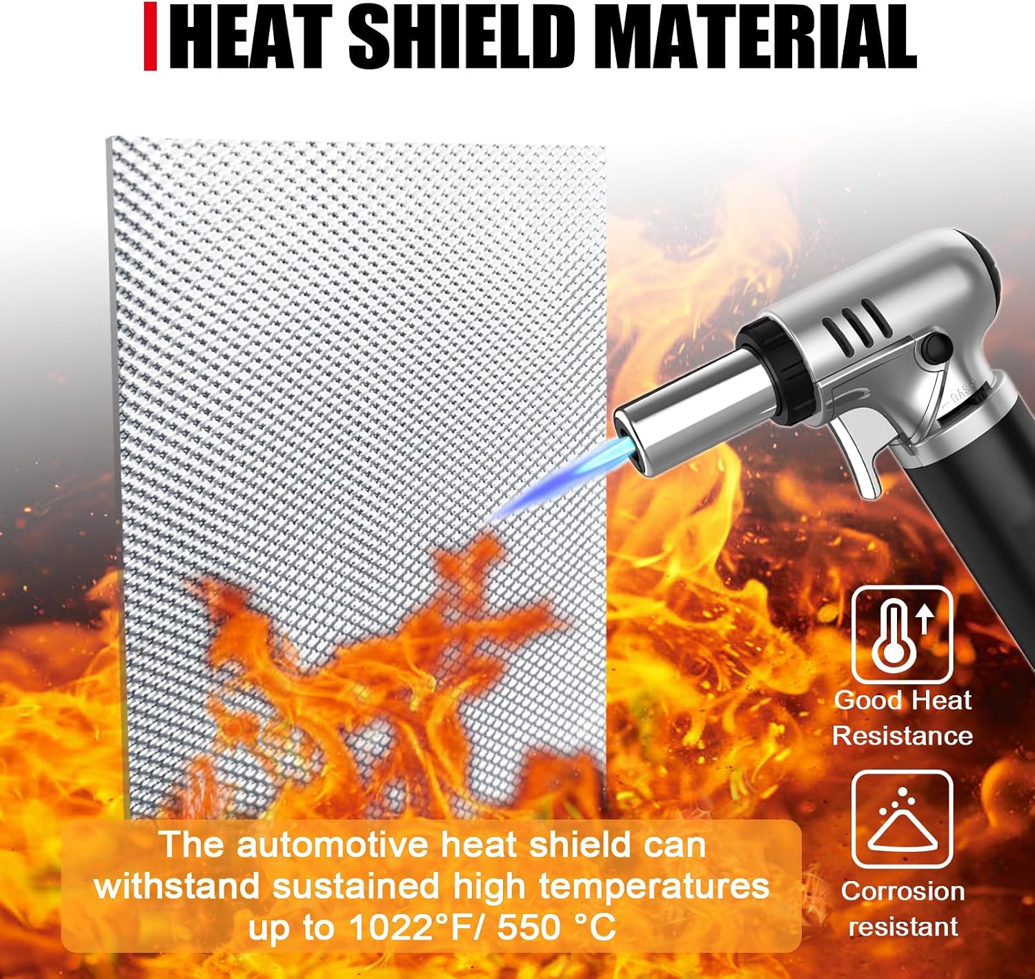 Peastorm Exhaust Heat Shield Automotive Embossed Aluminum Heat Shield Muffler Exhaust Wrap, 15" x 39"