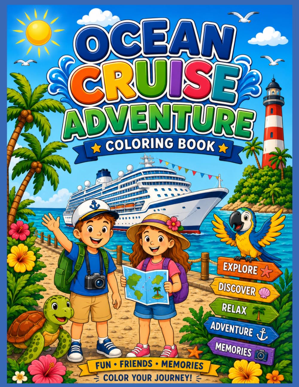 Ocean Cruise Adventure Coloring Book