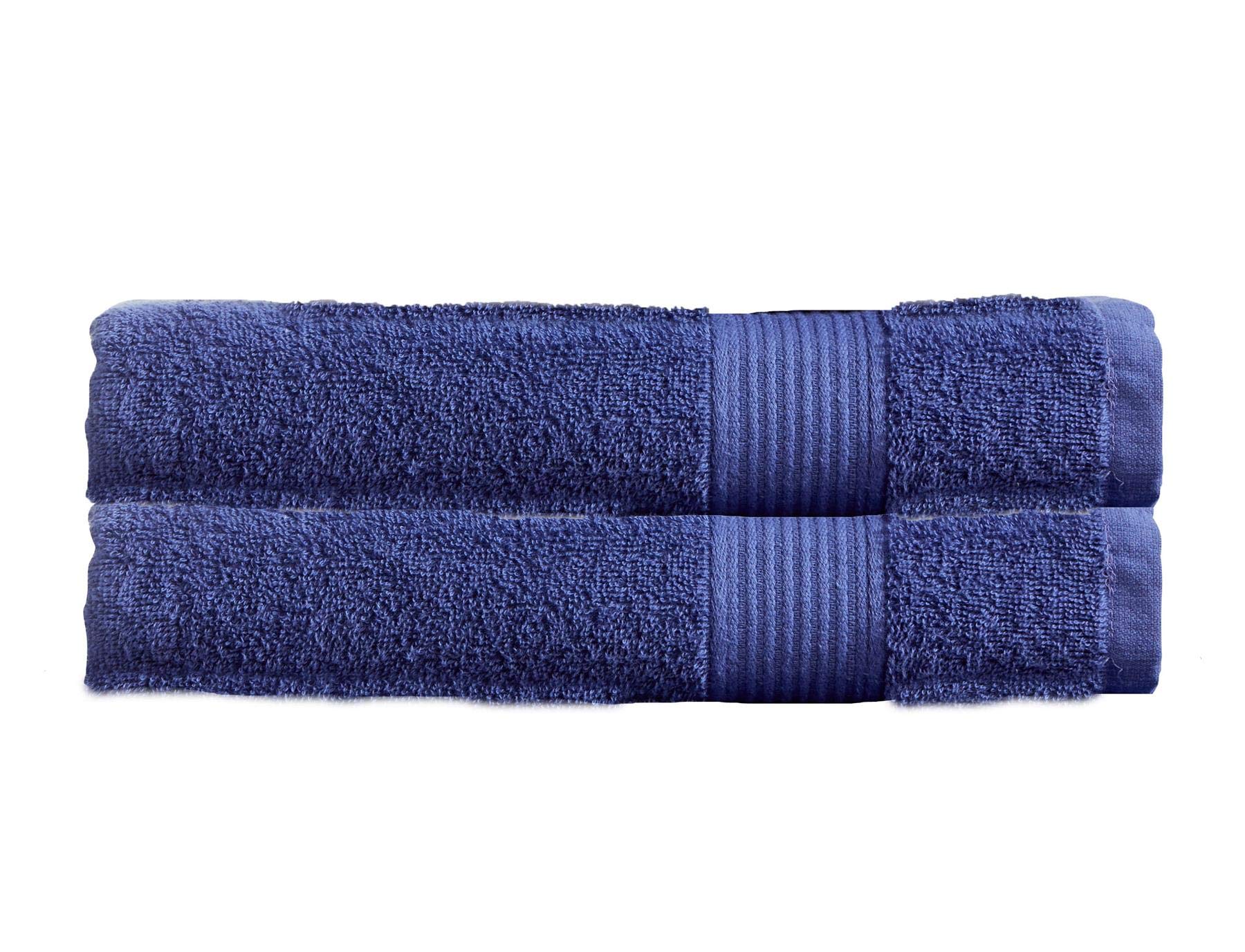 Olivia Rocco Cobalt Egyptian Cotton Towels Home Bathroom Towel Set Bale Fade Resistant 500Gsm Home Collection Bales Bath Sets, 2 Bath Towels
