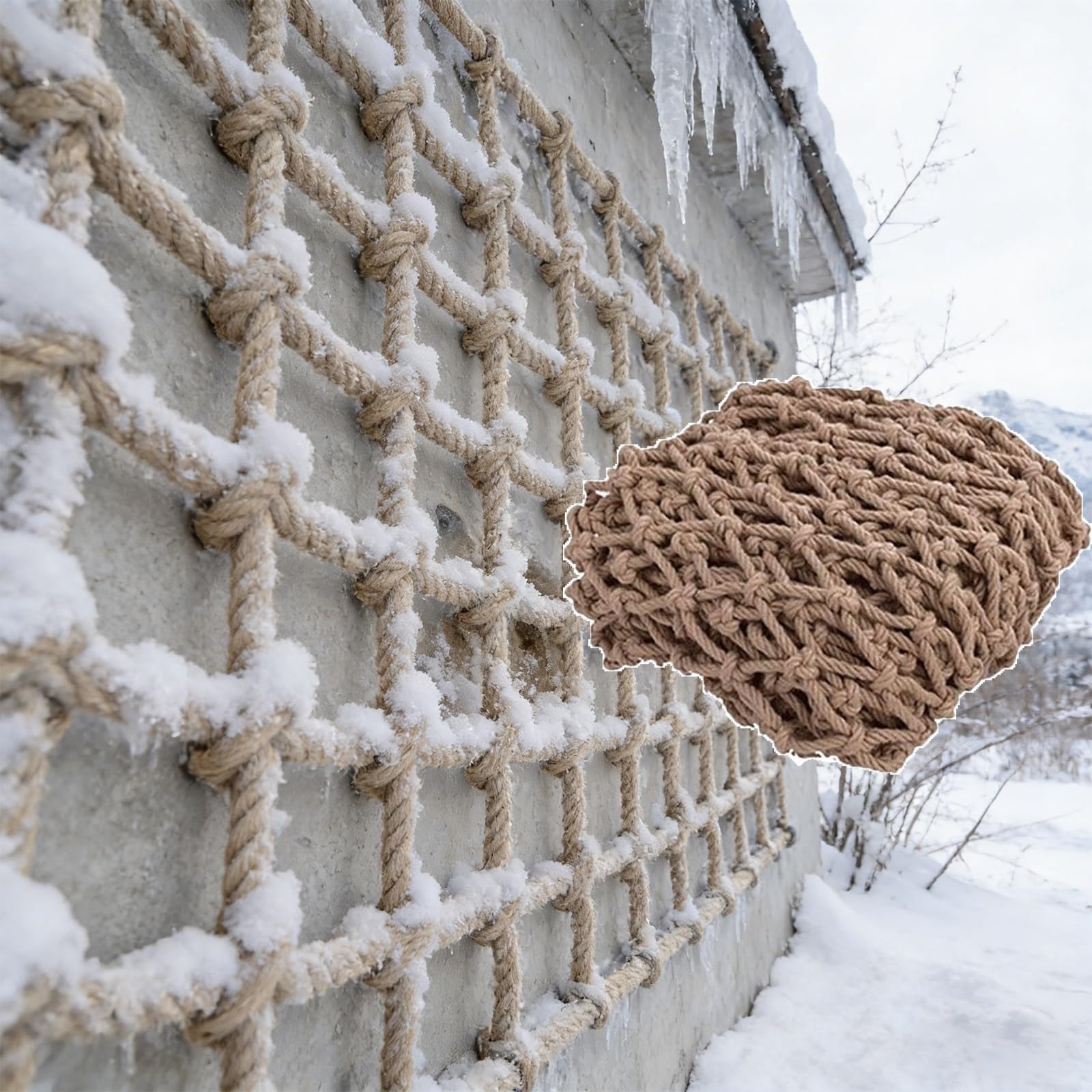 Lwjsocp Brown 7X30ft Hemp Rope Net For Kids Climbing Frame, Playground Safety Net, Sturdy 1Cm Rope, Ideal For Outdoor Play, Secure Climbing And Protection