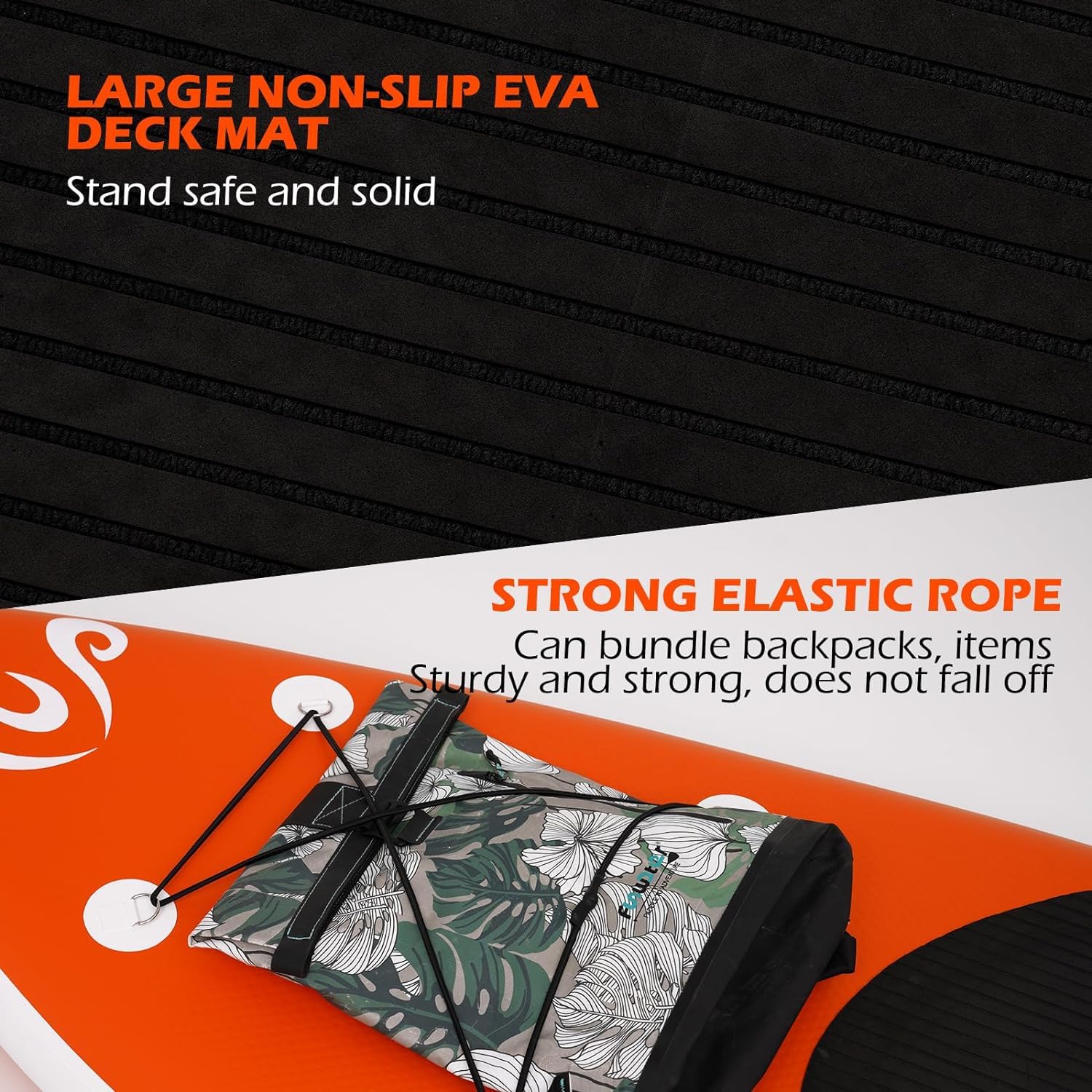FunWater Tabla de Paddle Surf Hinchable, Ultraligera para Todos los Niveles, Tabla de Paddle Surf con Remo Ajustable, Tres Aletas, Kit de Mantenimiento, Conector de Válvula