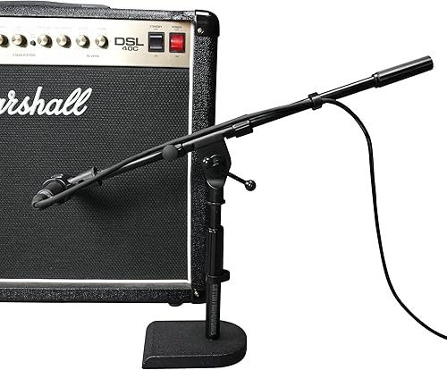 Miniatura 9 de Gator Frameworks Rok-It Series - Soporte de micrófono de perfil bajo con brazo ajustable de 16 pulgadas, ideal para bajos y amplificadores de