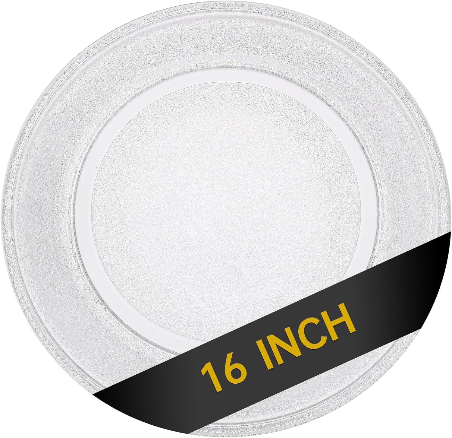 16\" Microwave Glass Turntable Plate, 16\" / 40.6cm Microwave Tray Replacement Glass Plate, Glass Tray Replacement for LG, GE, Magic Chef, Hotpoint, Panasonic, Kenmore, etc