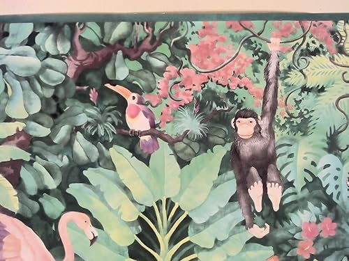 Miniatura 6 de Designs Jungle Wild Animals - Rollo de borde de pared prepegado