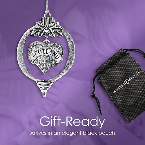 Miniatura 6 de Inspired Silver - My Vintage Initials - Adorno con dije de letra N - Adornos navideños cuadrados de plata con joyas de circonita cúbica