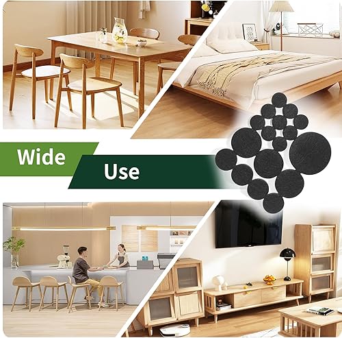 Vista 46 de Almohadillas de fieltro para muebles de madera dura, 68 unidades, almohadillas de muebles, protectores de suelo para pisos de madera dura