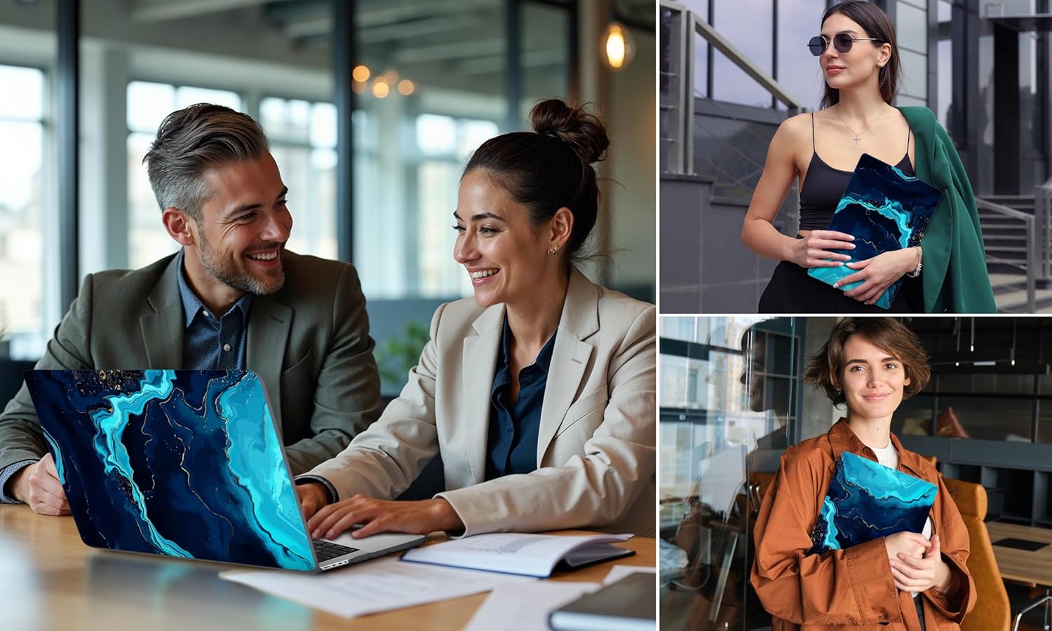 DONGKE Case for M5 MacBook Pro 14 inch 2025 2024-2021 M4 M3 M2 M1, Plastic Hard Shell Cover Compatible with A3434 A3112 A3401 A3185 A2992 A2779 A2442, Retina XDR Display & Touch ID, Blue Marble - Image 3