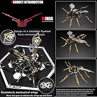 Vista 3 de Rompecabezas de metal 3D para adultos, kits de modelo de avispa mecánica, bloques de construcción, avispón gigante del norte, montaje difícil