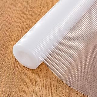 Non-Slip Shelf Liner, Washable & Oil-Proof, Kitchen Cabinet Liner, Non-Adhesive Contact Paper for Shelves, Refrigerator,Cupboard，Countertop， Drawers, Desks - 12" x 240” (Durable & Easy to Clean)