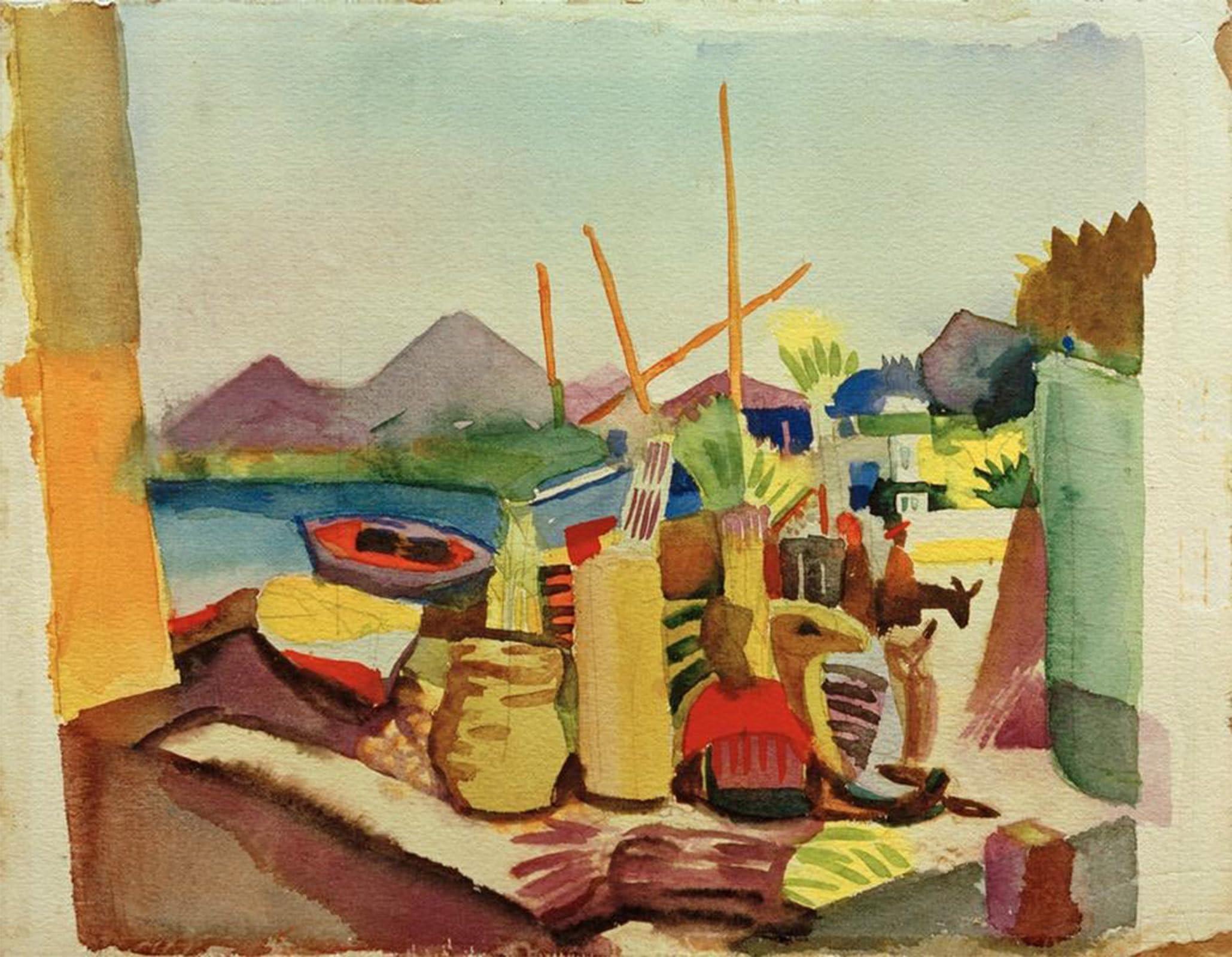 Tableaux Graffiti Art Mural August Macke Hammamet 60x90cm - 5