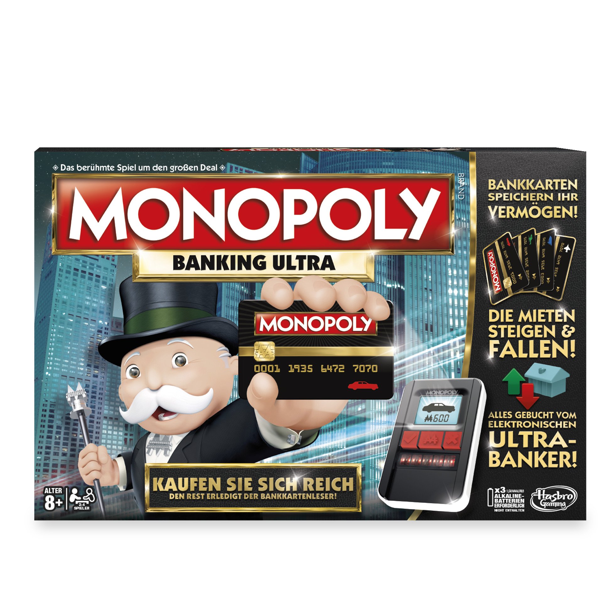 Hasbro Gaming B6677156 - Monopoly Banking Ultra österr. Version Familienspiel