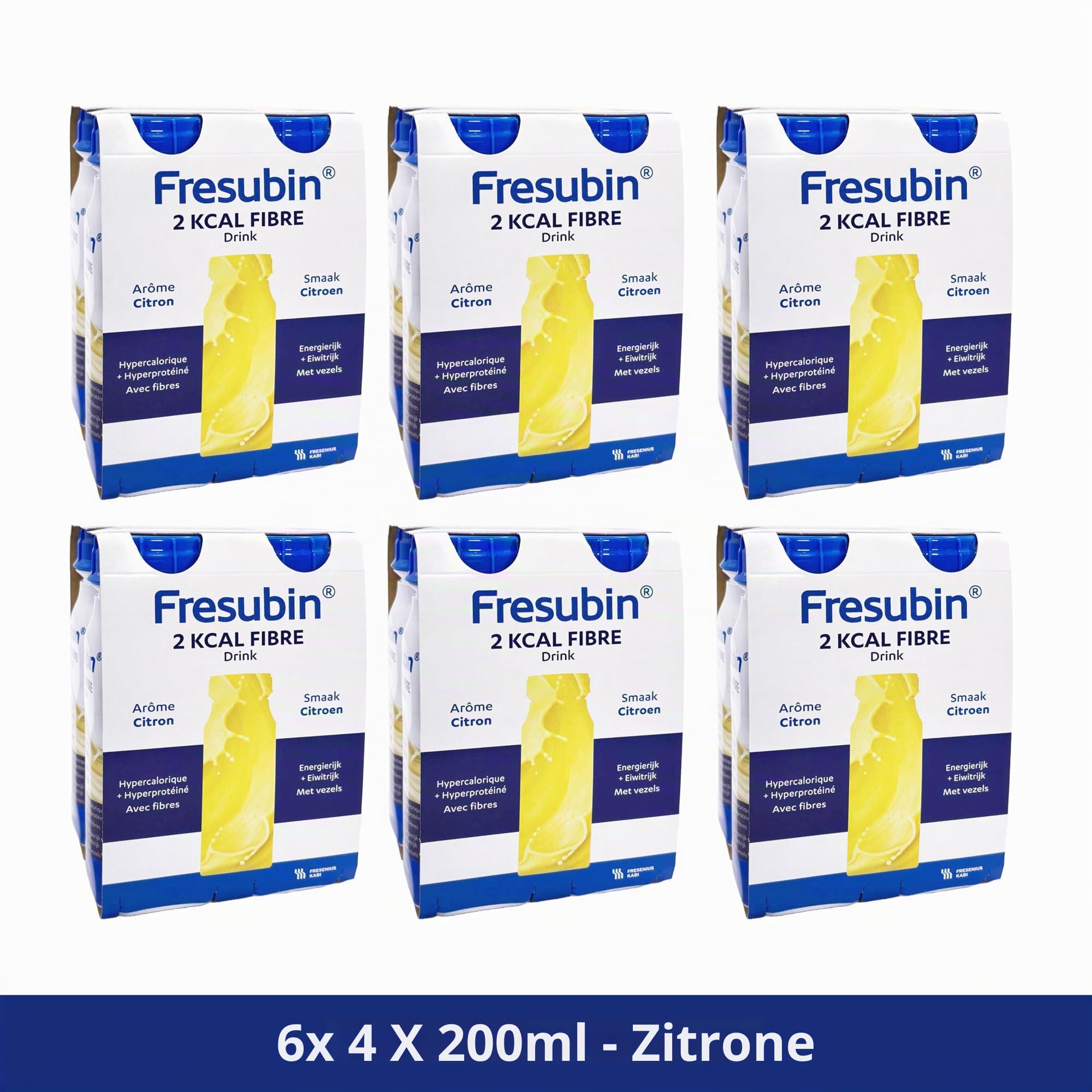 Fresubin 2 KCAL Drink - Hochkalorische Trinknahrung von Fresenius Kabi in 6 Geschmacksrichtungen, 400 kcal pro Flasche (200 ml (4er oder 24er Pack)) (200 ml (24er Pack), Lemon)