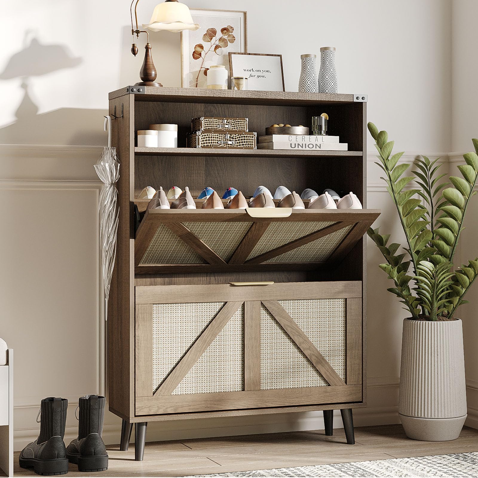 Halitaa 2-Drawer Shoe Cabinet