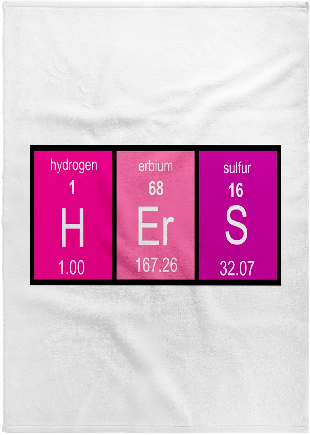 3dRose Pink Hers in Elements from Periodic Table - Half of his and Hers Set 22x30 Bath Hand Pool Towel