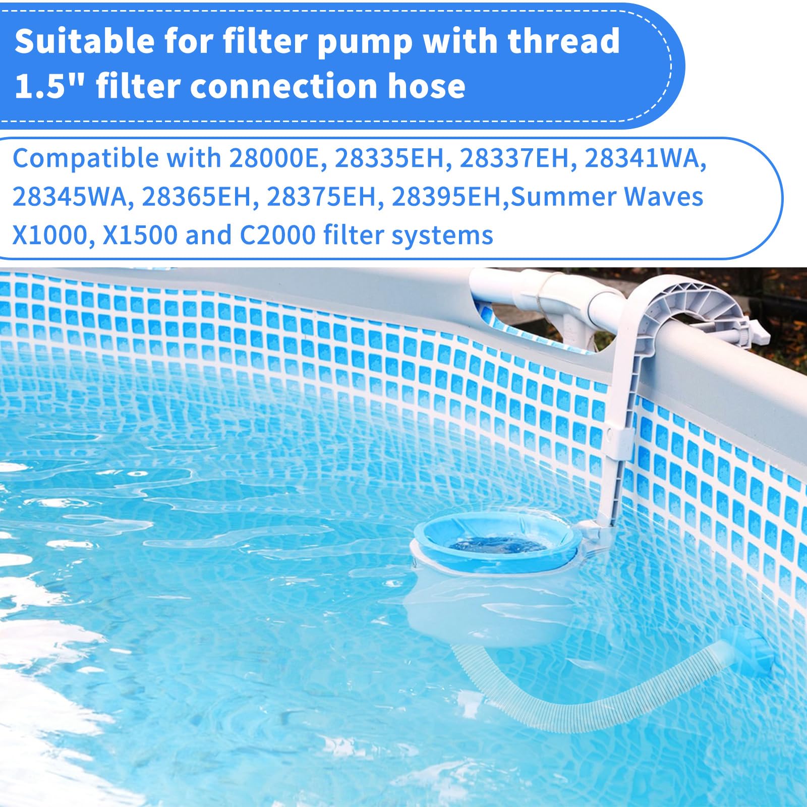 Manguera para Skimmers Ø3.8 x 100 CM, Manguera de skimmer, Manguera de Repuesto para Piscina, Manguera de Skimmer de Piscina Sobre el Suelo, Accesorio para Skimmer de Piscina — view 7