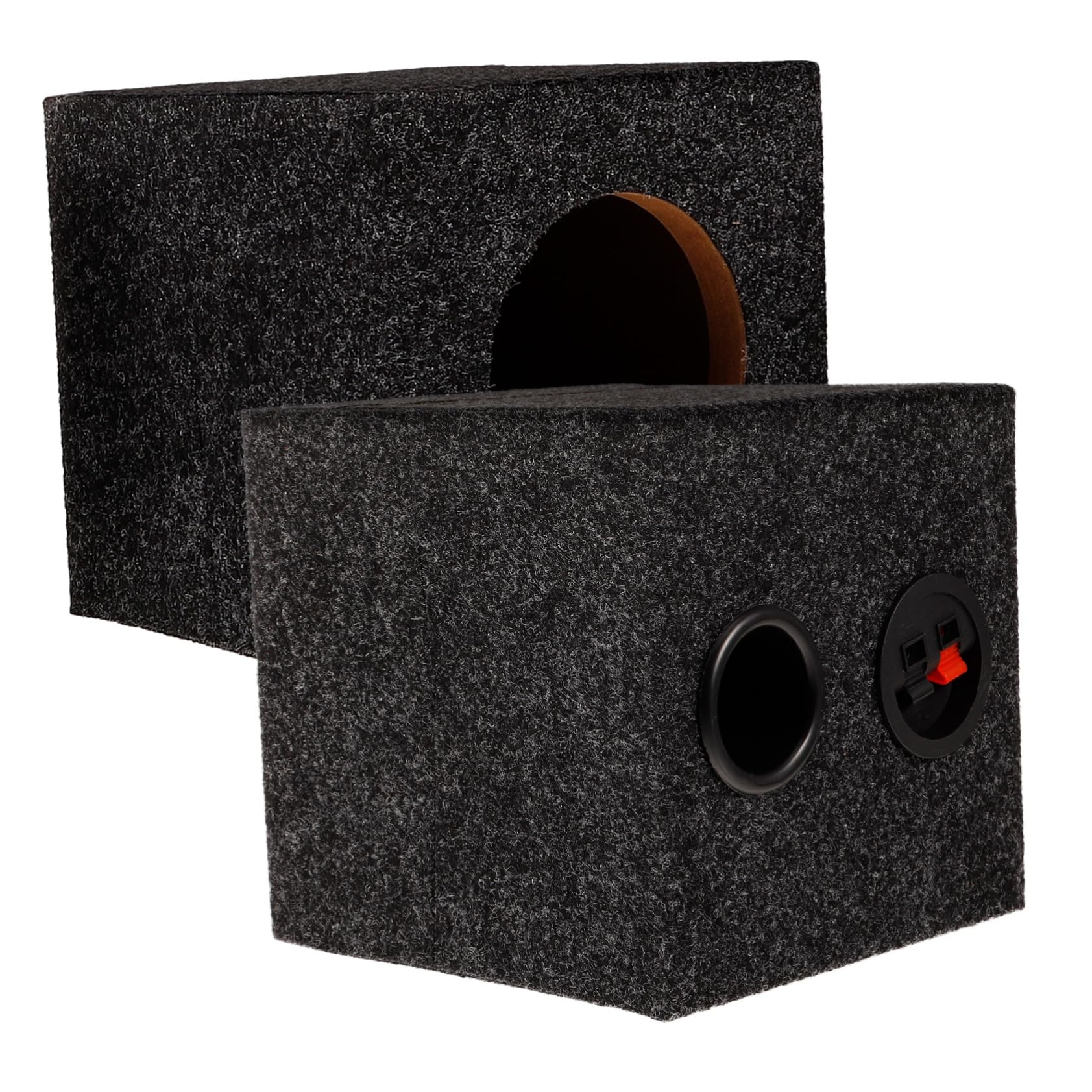 Cassa Acustica Subwoofer Singolo per Auto in Legno Nero, 1 Paio