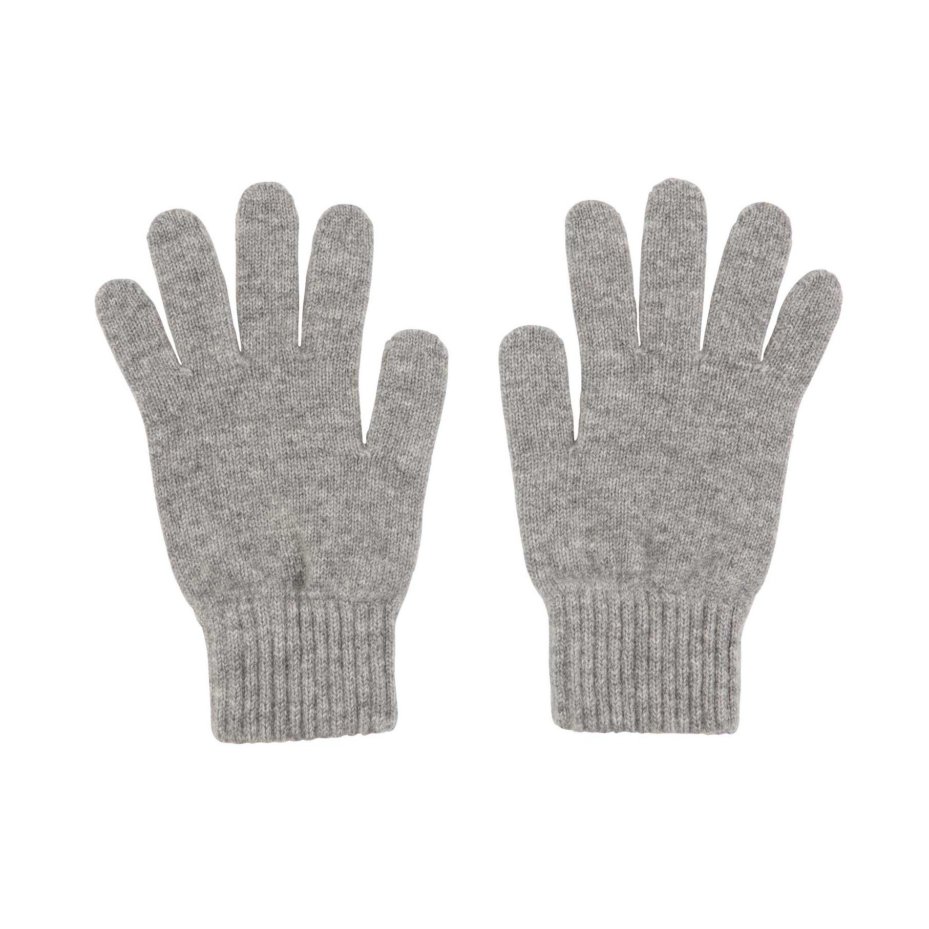 Jasmine Silk Men's Light Grey 100% Cashmere Gloves Made In Scotland (Light Grey)
