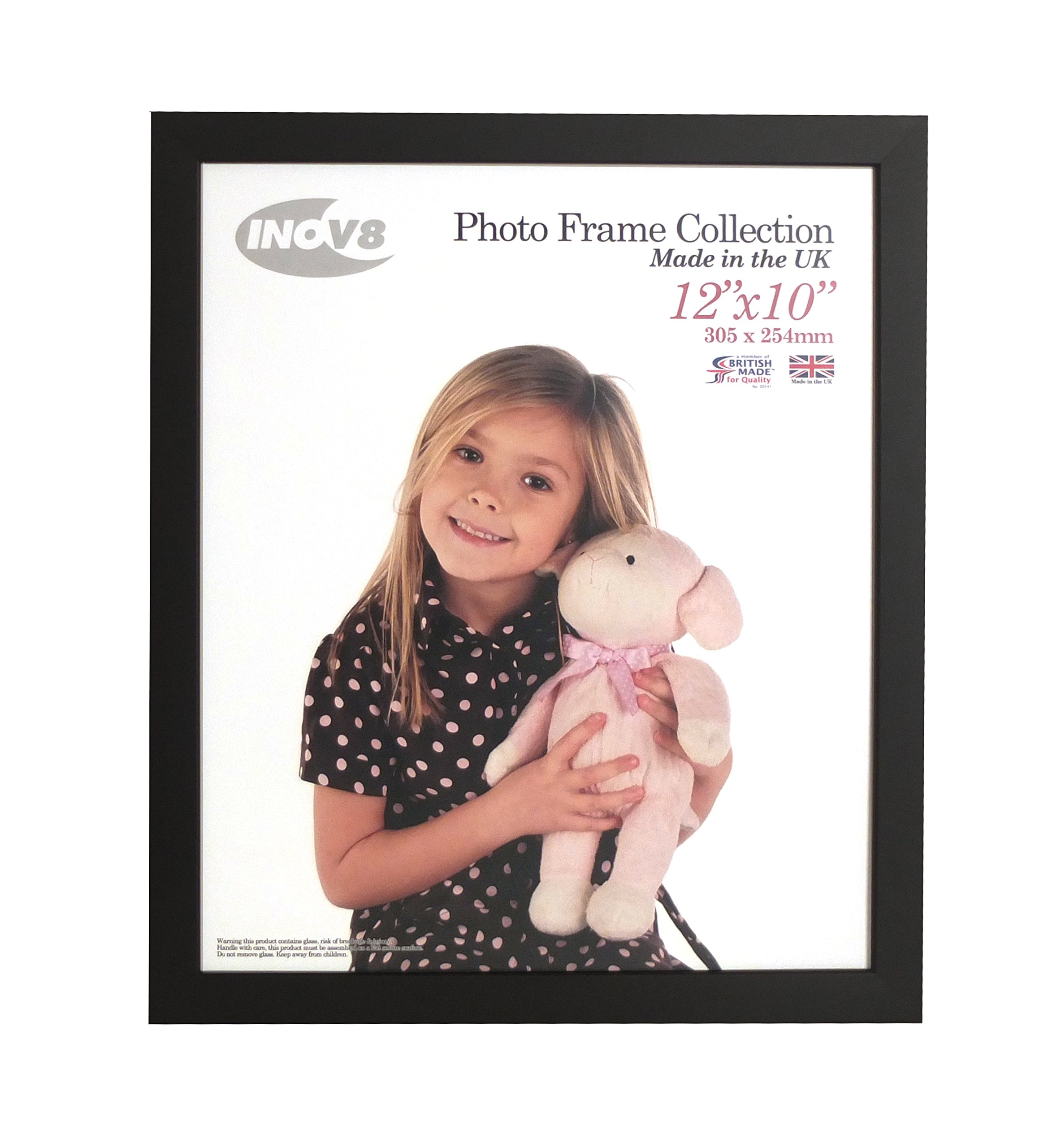 Inov8 Black Framing Photo Frame Auckland Pine 12X10 Dual App 2X 7X5 1Pk, 53.34 X 20.32 X 2.54 Cm