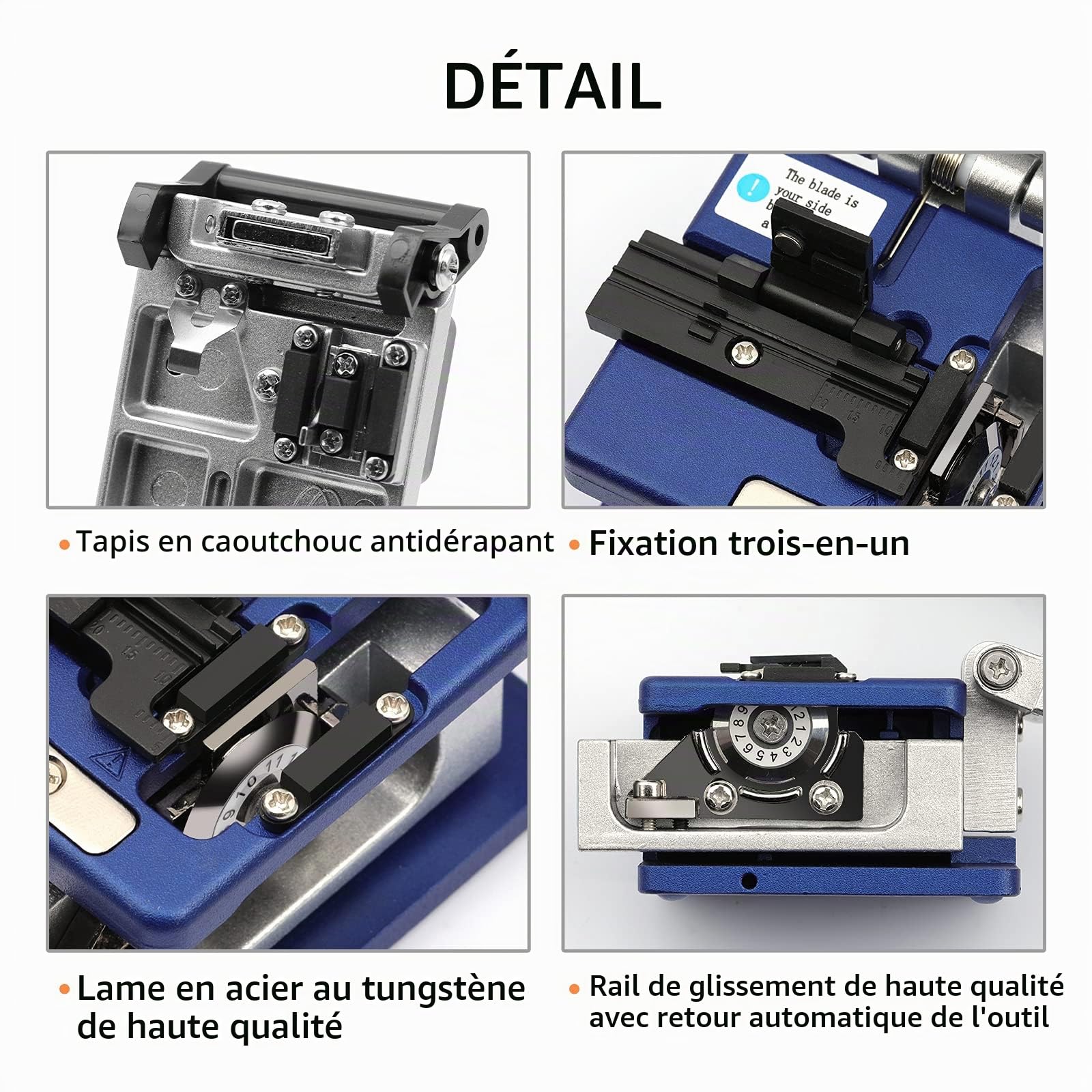 Cliveuse fibre optique FC-6S pour Sumitomo – avec 36000 coupes et revêtement, diamètre : 250 um – 900 um, lames 12 positions, matériel fibre utilisé en FTTH.